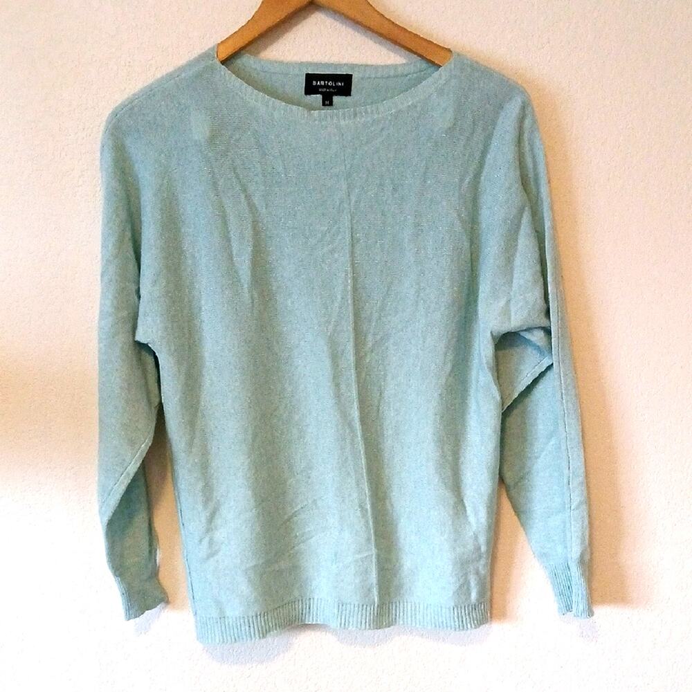 Bartolini Teal Lightweight Women's Cashmere Blend Sweater